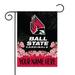 Rico Industries College Ball State Cardinals Personalized Garden Flag