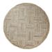 Indian Handmade Round Area Rug Geometric Jute Beige Outdoor Rug Living Room Floor Carpet 8x8 Feet