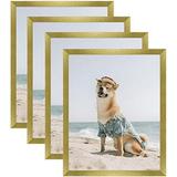 11X14 Picture Frames In Gold Set Of 4 Display Pictures 11X14 With Or 8X10 Without Gallery Photo Frame Horizontal Or Vertical Display