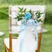 Wedding Chair Decorations Set of 8 Rustic Aisle Chair Decor Artificial Flowers with Ribbons Vintage Wedding Floral Decor