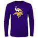 Preschool Purple Minnesota Vikings Primary Logo Long Sleeve T-Shirt