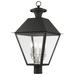 Mansfield 4 Light Black Outdoor Post Top Lantern