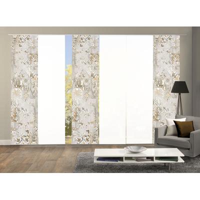 Schiebegardine HOME WOHNIDEEN "HOLNY 6er SET" Gr. 1, grau (taupe), B:60cm H:245cm, Polyester, Gardinen, Schiebevorhang Digidruck 6er Set HOLNY Image