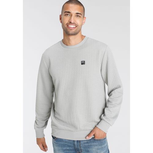 Sweatshirt AJC Gr. S (44/46), grau (stone) Herren Sweatshirts schmal geschnitten, unifarben, Rundhalsausschnitt