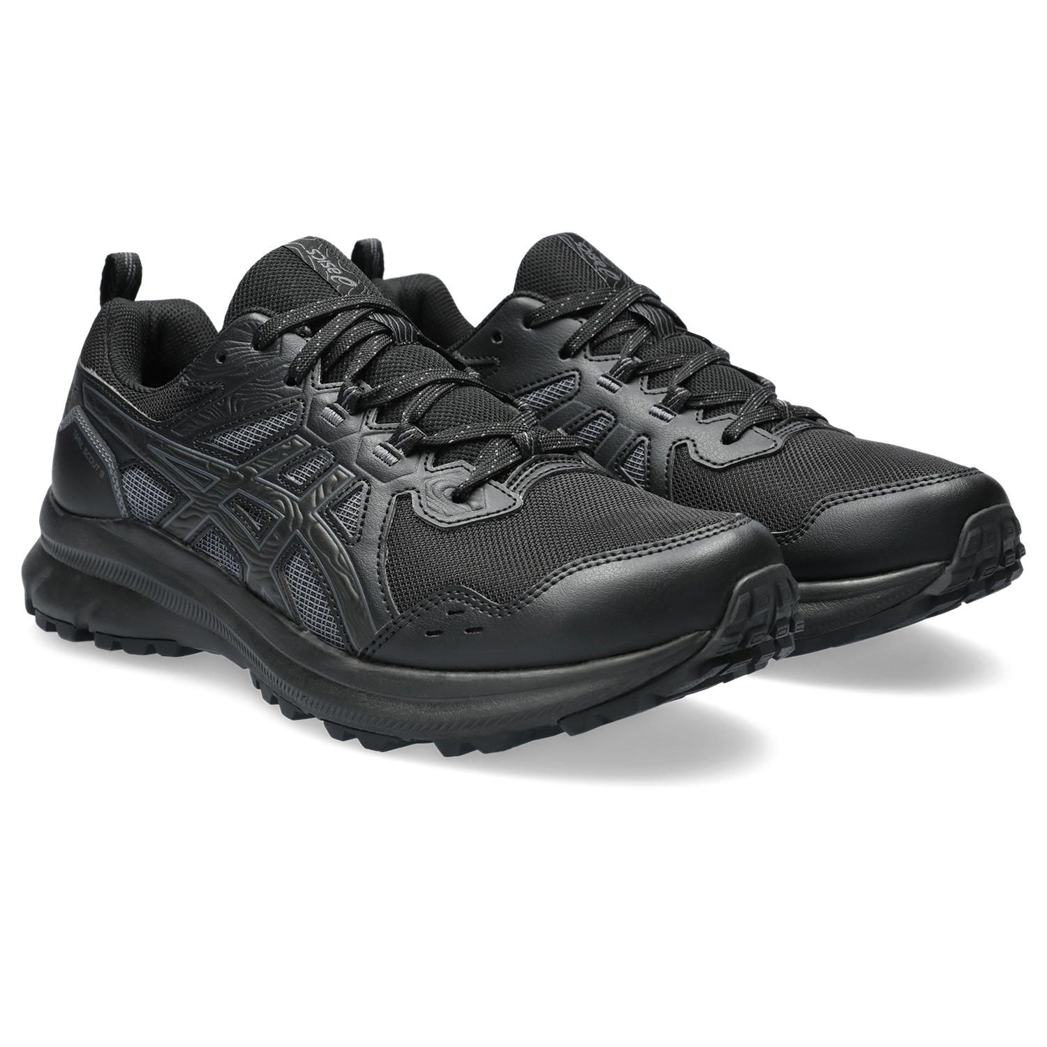 Trailrunningschuh ASICS "TRAIL SCOUT 3", Herren, Gr. 43,5, schwarz, Synthetik, Textil, Schuhe