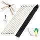 8m Chimney Brush Kit, Chimney Duct Vent Cleaning Brush Set with Nylon Rods, Include Drill Connector Long Brush Chimney Sweep Kit, for Fireplace Vent Hood