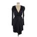 Kendall & Kylie Casual Dress - Wrap: Black Dresses - Women's Size 0