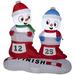 Gemmy Industries Airblown-Snowman in Stocking Races Polyester in Blue/Green/Red | 48.03 H x 48.03 W x 22.83 D in | Wayfair G-39908