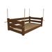 Hokku Designs Devell Hanging Daybed Wood in Brown | 25 H x 44 W x 82 D in | Wayfair D9F932D67EF84B3185A5FB9C07ECAFBD