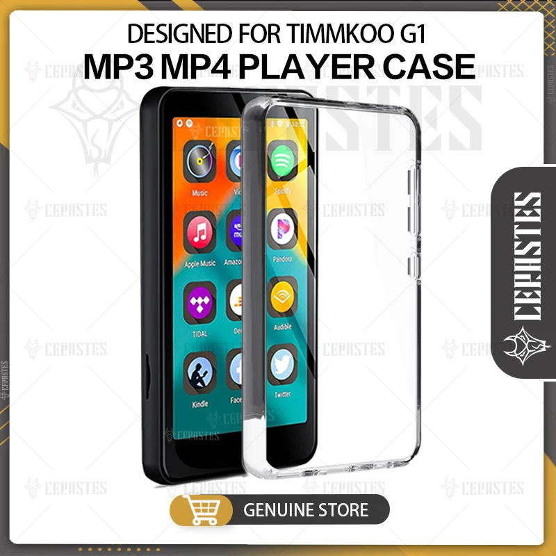 TIMMKOO Innioasis G1 G3 étui pour lecteur Mp3, étui transparent pour lecteur Mp3 anti-rayures Absorption des chocs boîtier 4.0 pouces cristal clair