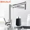 BAKALA 304 acier inoxydable sans plomb pliant robinet de cuisine mélangeur 360 degrés pivotant poignée unique Nickel cuisine évier bassin robinets