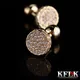 KFLK Jewelry shirt cufflinks mens Brand Light Yellow Gold Color Round Cuff link Button High Quality