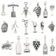 18pcs Mixed Wine Grape Cocktail Glass Wine Opener Charms Alloy Metal Tibetan Silver Pendants For DIY