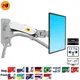 NB F120 17-27" Gas Spring Full Motion TV Wall Mount LCD Monitor Holder Aluminum Arm Bracket Silver