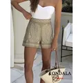 KONDALA-Short Brodé Taille Haute pour Femme Vêtements Astronomiques Modernes Nouvelle Collection