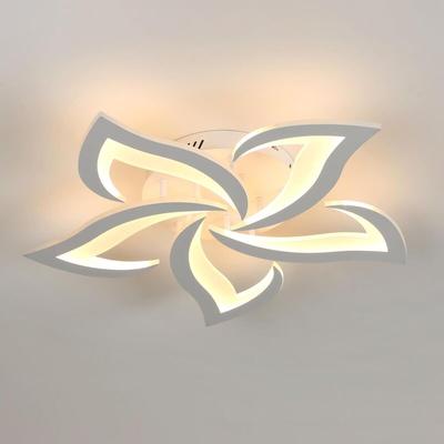 Moderne LED-Deckenlampe, 48W 6500LM aus Acryl, Kreative Formblume, 5 Köpfe, Warmweiß 3000K für Image