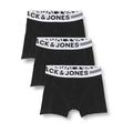 JACK&JONES Jungen Sense Trunks 3-Pack NOOS MNI Bade-Boxershorts, Black/Detail:Black-Black, 5 Jahre