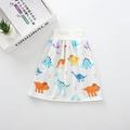 LNKOO Comfy Waterproof Diaper Skirt Shorts Cotton Pee Training Pants Underwear Anti Bed-wetting Washable Bed Clothes for Baby Boy Girl Night Time Sleeping Potty Training 0~8T (dinosaur-L)