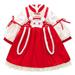 YDOJG Dresses For Girls Toddler Kids Baby Children Fairy Hanfu Dresses For Chinese New Year Lined Warm Princess Dresses Embroidery Bunny Tang Suit Performance s For 2-3 Years