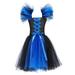 YDOJG Dresses For Girls Toddler Kids Baby Magnificent Witch Black Gown Fancy Dress Up Party Tulle Dresses For 2-3 Years