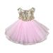 YDOJG Dresses For Girls Toddler Baby Girl Mesh Tulle Birthday Dresses Tutu Sleeveless Pageant Party Dress Girl Wedding Clothes For 4-5 Years