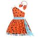 YDOJG Dresses For Girls Toddler Kids Caveman Dog Bones Historical Cavegirl Mesh Tulle Dress Princess Outfits For 2-3 Years
