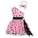 YDOJG Dresses For Girls Toddler Kids Caveman Dog Bones Historical Cavegirl Mesh Tulle Dress Princess Outfits For 2-3 Years