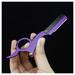 Stainless Steel Folding Ring Knife Holder Hairdressing Shaver Facial Repair Tool Purple
