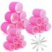 Jumbo Hair Curlers Rollers with Clips 28 Pcs Big Rollers for Hair Set with 3 Sizes Self Grip Hair Roller for Long Medium Short Thick Thin Hair Bangs Volume Salon Hair Dressing DIY Hair Roller