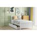 Twin Size Solid Pine Wood Platform Bed w/ 2 Drawers, High-Quality Construction