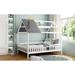 Full Size Wood House Bed with Fence and Roof, Funny Kids' Bed, Full Bed Frame, House-shaped Platform Bed