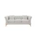 3 Seat Button Tufed Couch, Modern Chesterfield Curved Sofa Tufted Velvet Couch with Scroll Arms and Metal Legs for Living Room