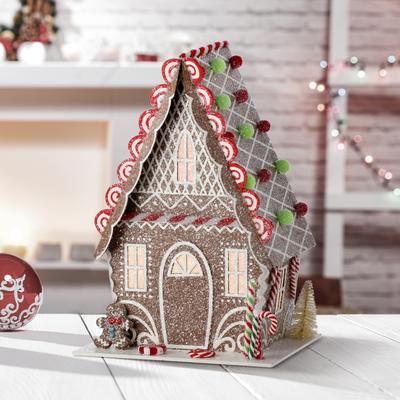 10" LED Cardboard Holiday Sweets House