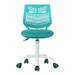 HomyLin Plastic Mesh Adjustable Armless Desk Chair with Rolling Wheels