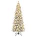 9' Flocked Alberta Spruce Artificial Christmas Tree Warm White LED