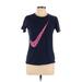 Nike Active T-Shirt: Blue Activewear - Women's Size Large