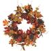 Multi-Color Pumpkins and Pinecones Fall Harvest Wreath, 24-Inch, Unlit