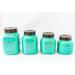 Ceramic Farmhouse Mason Jar Canister Set (Set of 4)