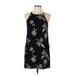 Honey Belle Casual Dress - Shift: Black Floral Motif Dresses - Women's Size Large