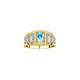Rylos Rings for Women 14K Yellow Gold Ring Classic Style 7X5MM Oval Gemstone & Genuine Diamond Ring December Blue Topaz Jewelry for Women Gold Rings For Women Diamond Rings Size 5,6,7,8,9,10