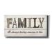 August Grove® Alhamdi Family Is Always Having Someone To Love On Canvas by Lori Deiter Textual Art Canvas, | 12 H x 24 W x 0.75 D in | Wayfair