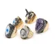 Hip Hop Amethysts Ring Animal Bull Head Black Shell Rock Rapper Fingers Rings for Women Men Handmade