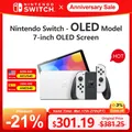 Nintendo Switch OLED Game Console Version White Neon Blue and Red Joy Con Set with 7 Inch OLED Touch