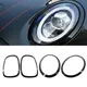 4pcs/set Headlight Ring Bezel Trim For BMW Mini Cooper F55/F56/F57 Gloss Black Taillight Ring