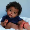 NPK 20inch Already Painted Finished Reborn Doll Black Raven Lifelike Soft Touch Baby Doll 3D Skin