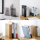 1PC Transparent Acrylic Bookends Stand Reading Bookshelf Desktop Decorative Storage Rack Bookend