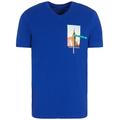 Armani Exchange Herren Slim Fit V-Neck Empire State Graphic Logo Tee T-Shirt, New Ultramarine, XL