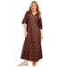 Plus Size Women's Halcion Boho Maxi Dress by June+Vie in Black Paisley Medallion (Size 14/16)