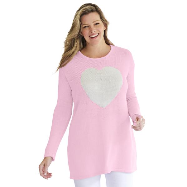 plus-size-womens-motif-sweater-by-woman-within-in-pink-heart--size-5x--pullover/