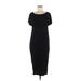 ASOS Casual Dress - Midi: Black Solid Dresses - Women's Size 8